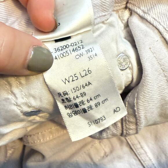 Levi’s 501 Womens 25 Light Purple Lilac Straight Frayed Rigid Jeans Denim Retro - Picture 9 of 9